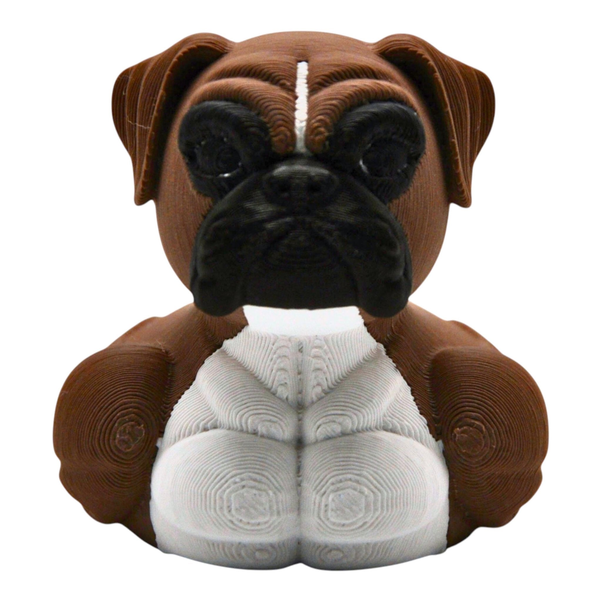 Boxer Dog Gift, 3D Printed Duck in Brown & White for Pet Lovers - JM Designs