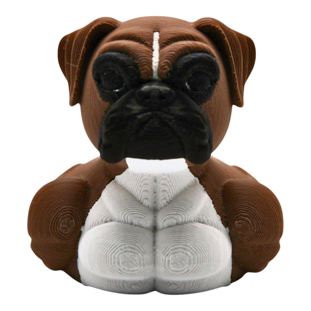 Boxer Dog Gift, 3D Printed Duck in Brown & White for Pet Lovers - JM Designs