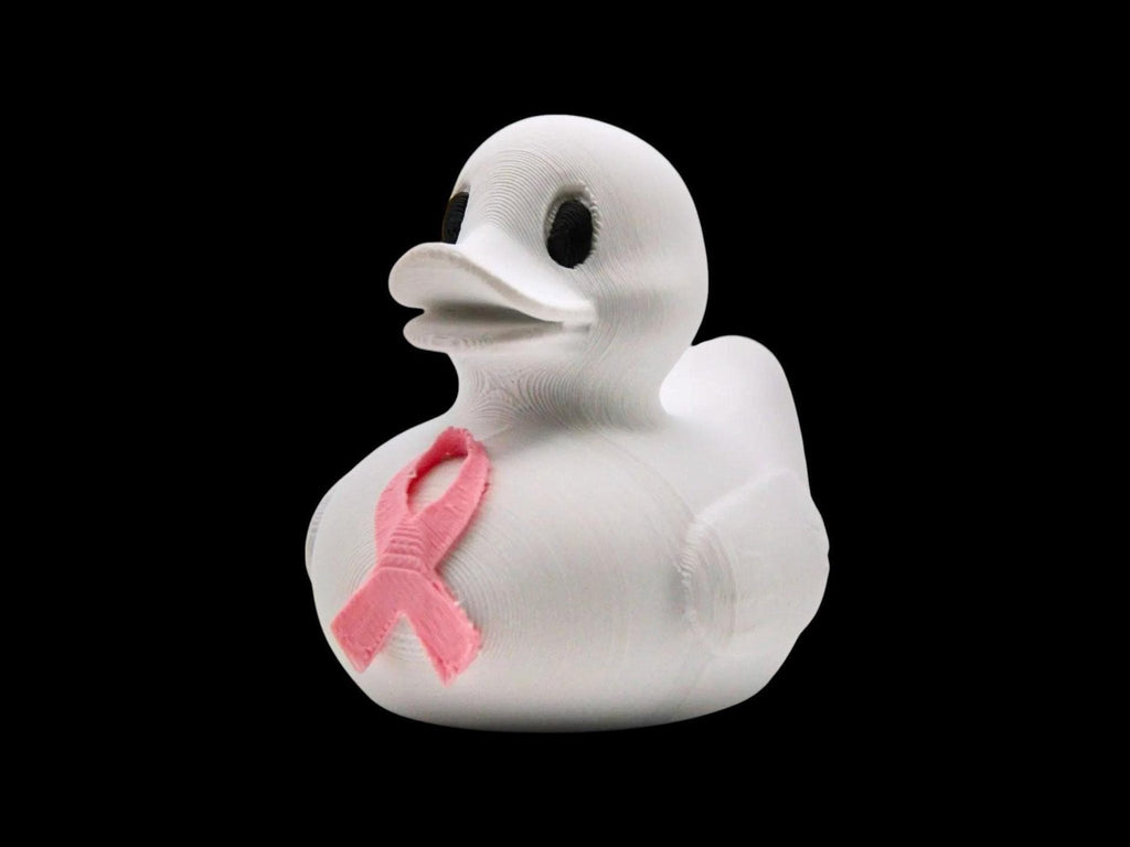 Breast Cancer Awareness Duck, Pink Ribbon Bath Toy for Support and Comfort - JM Designs