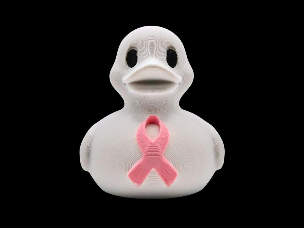 Breast Cancer Awareness Duck, Pink Ribbon Bath Toy for Support and Comfort - JM Designs