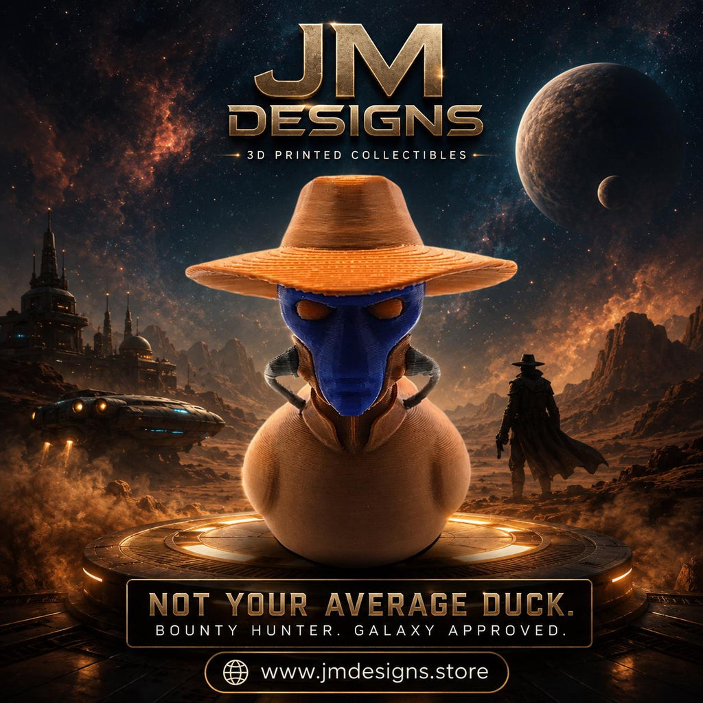 cad bane Inspired duck Star Wars Blue Alien Hat Wearing book of boba fett - JM Designs