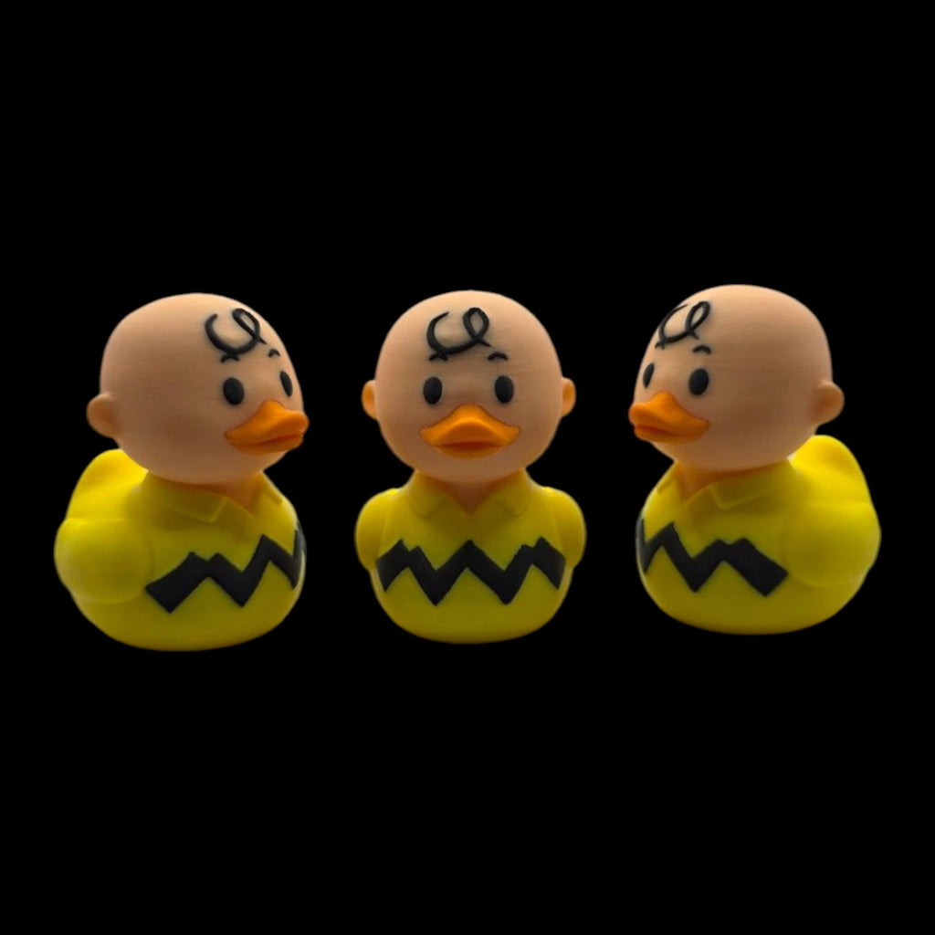 Charlie Brown Duck Inspired Cartoon Character Collectible Figure Desk Decor Yellow & Black - JM Designs