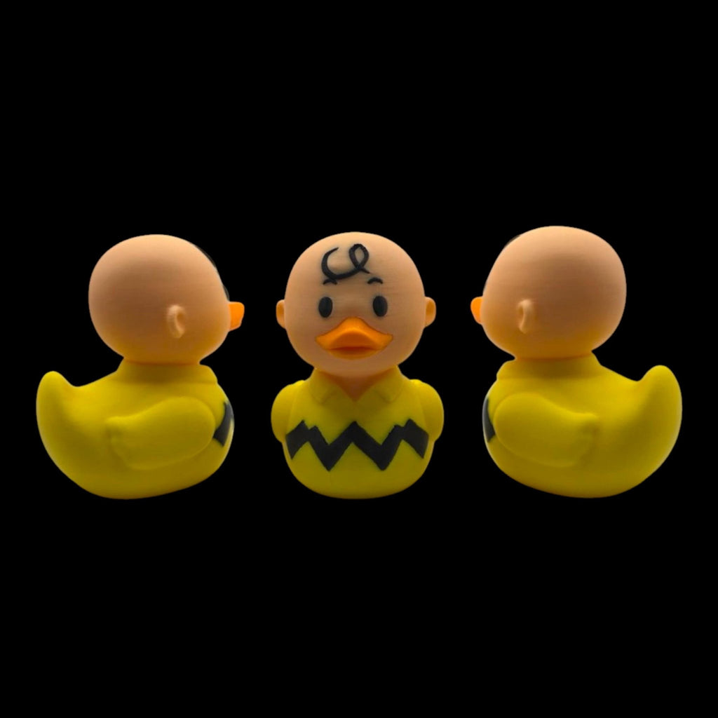 Charlie Brown Duck Inspired Cartoon Character Collectible Figure Desk Decor Yellow & Black - JM Designs