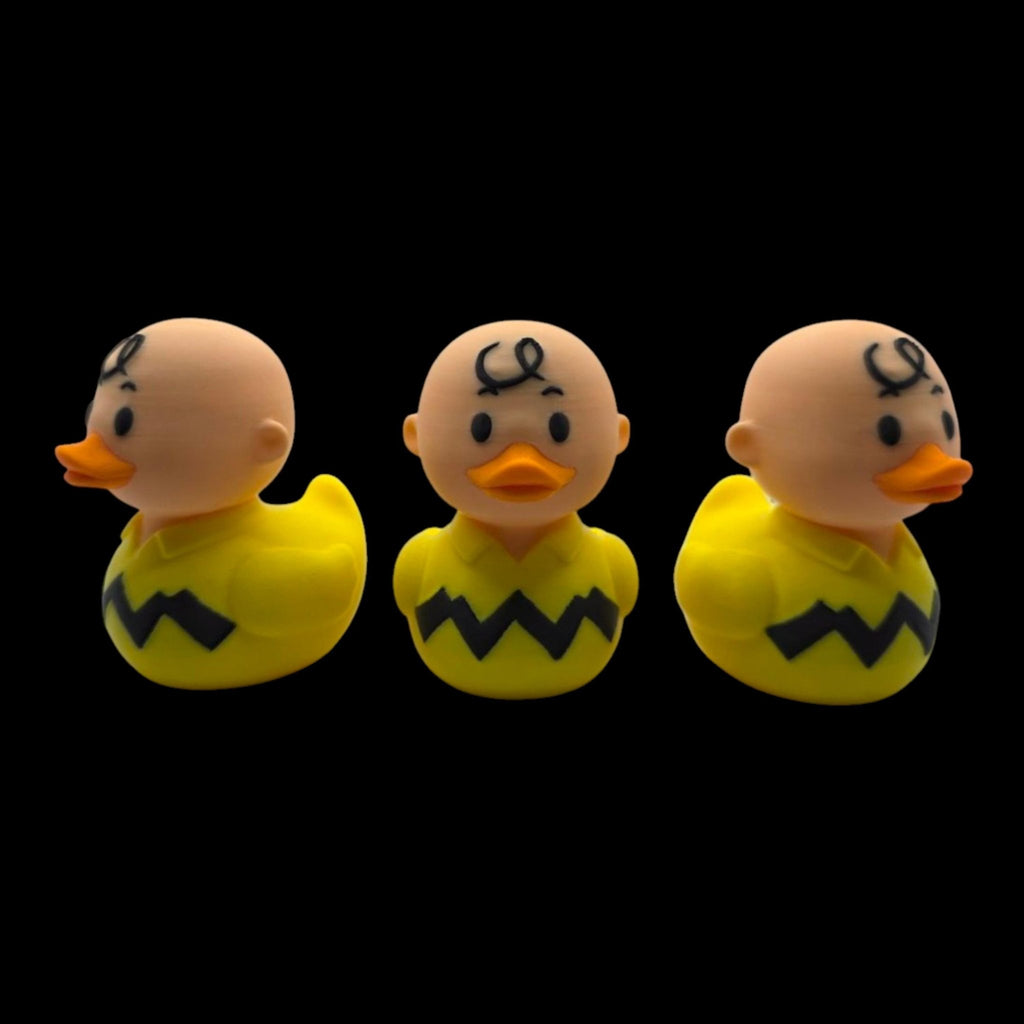 Charlie Brown Duck Inspired Cartoon Character Collectible Figure Desk Decor Yellow & Black - JM Designs