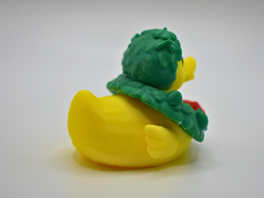 Christmas Duck Figurine with Wreath, Festive Holiday Decoration for Desk or Car - JM Designs