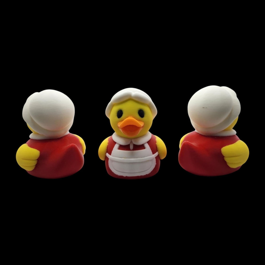 Christmas Rubber Duck Santa Figurine Set, Holiday Decoration for Bathroom or Tree - JM Designs