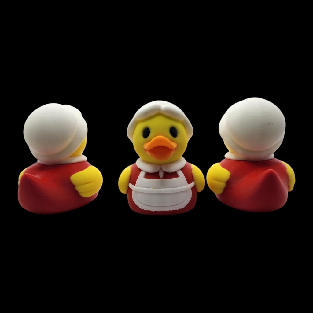 Christmas Rubber Duck Santa Figurine Set, Holiday Decoration for Bathroom or Tree - JM Designs