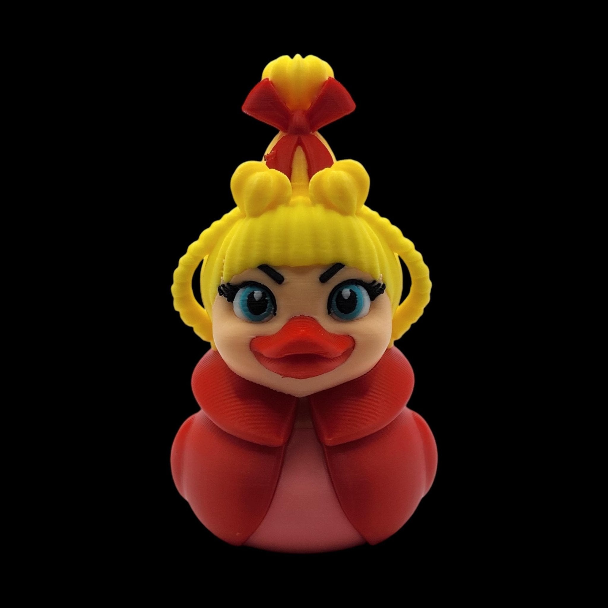 Cindy Lou Duck Christmas Decoration Holiday Bath Toy Collectible Whoville Character Red plastic Figure Grinch Theme Decor Bathtub Grinch Max - JM Designs