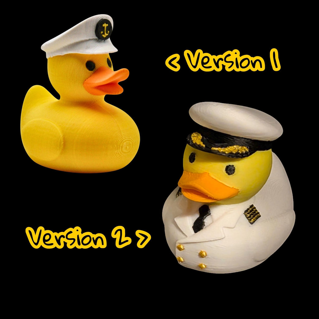 Cruise Ship Captain Duck Yellow with White Hat Nautical Souvenir Desk Top Decoration - JM Designs