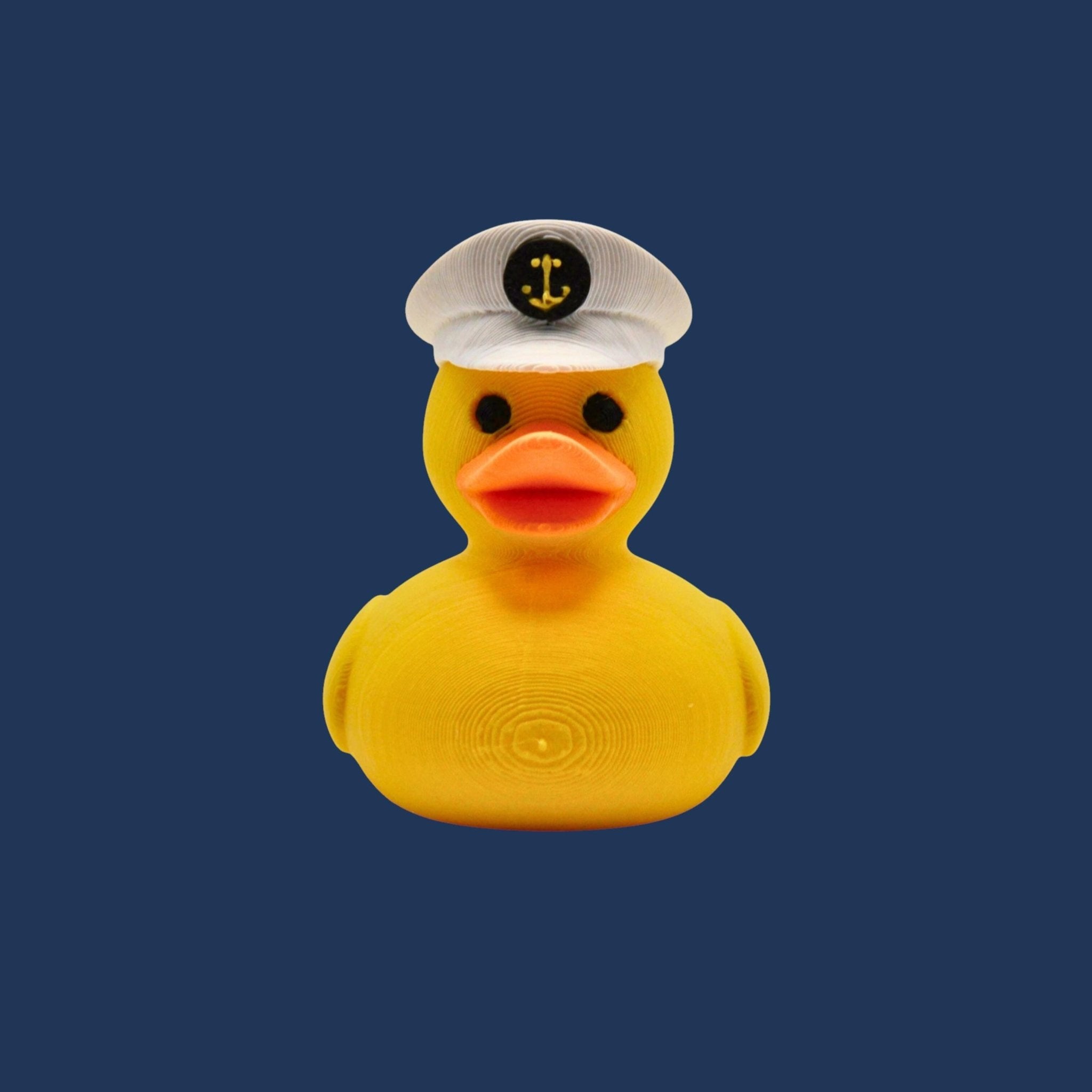 Cruise Ship Captain Duck Yellow with White Hat Nautical Souvenir Desk Top Decoration - JM Designs