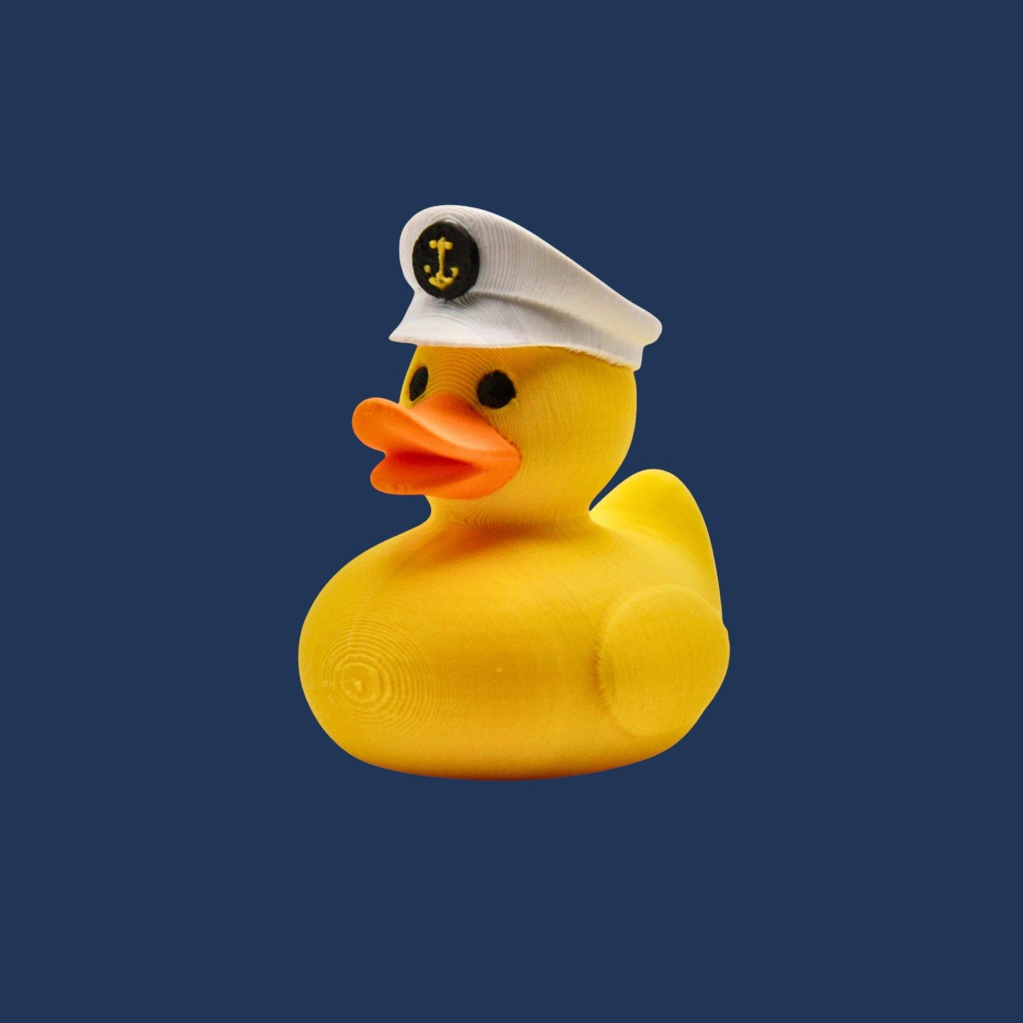 Cruise Ship Captain Duck Yellow with White Hat Nautical Souvenir Desk Top Decoration - JM Designs