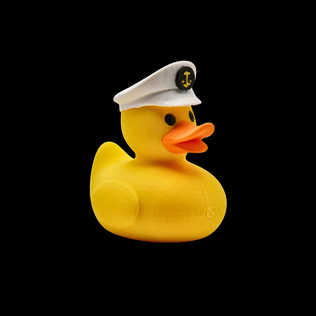 Cruise Ship Captain Duck Yellow with White Hat Nautical Souvenir Desk Top Decoration - JM Designs