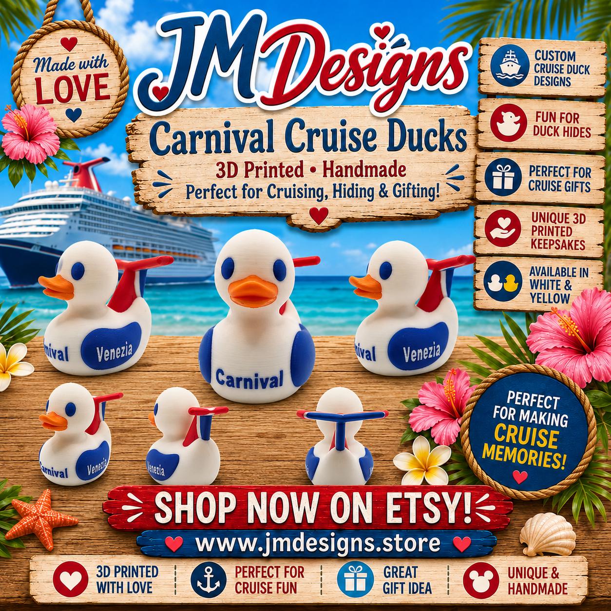 Cruise Ship inspired Duck Hide Game Collector Jeep Ducking Carnival Cruise With Name - JM Designs