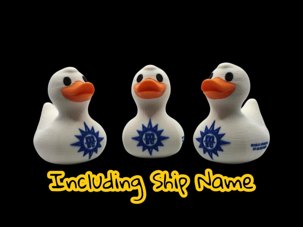 Custom Cruise Duck with Personalized Ship Name, Nautical Vacation Souvenir - JM Designs