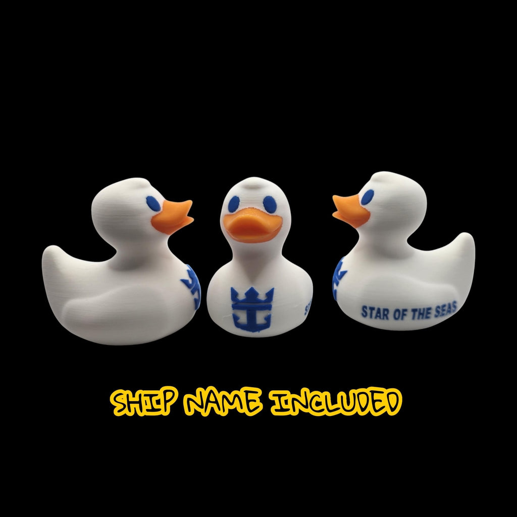 Custom Royal Caribbean Cruise Inspired Duck 3D Printed Travel Souvenir Display Nautical Themed - JM Designs
