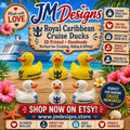 Custom Royal Caribbean Cruise Inspired Duck 3D Printed Travel Souvenir Display Nautical Themed - JM Designs