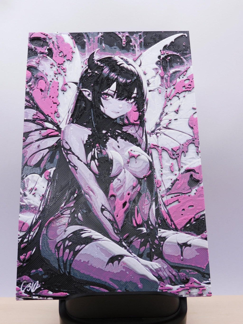 Dark Fairy Wall Art, 3D Printed Gothic Fantasy Decor - JM Designs