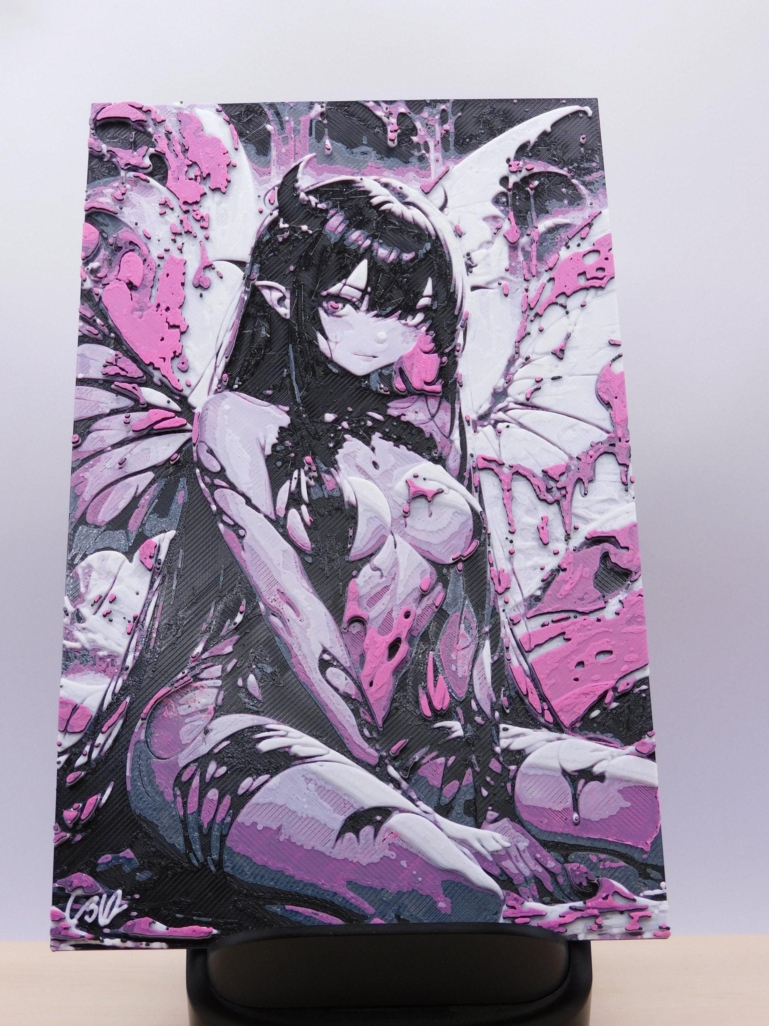 Dark Fairy Wall Art, 3D Printed Gothic Fantasy Decor - JM Designs