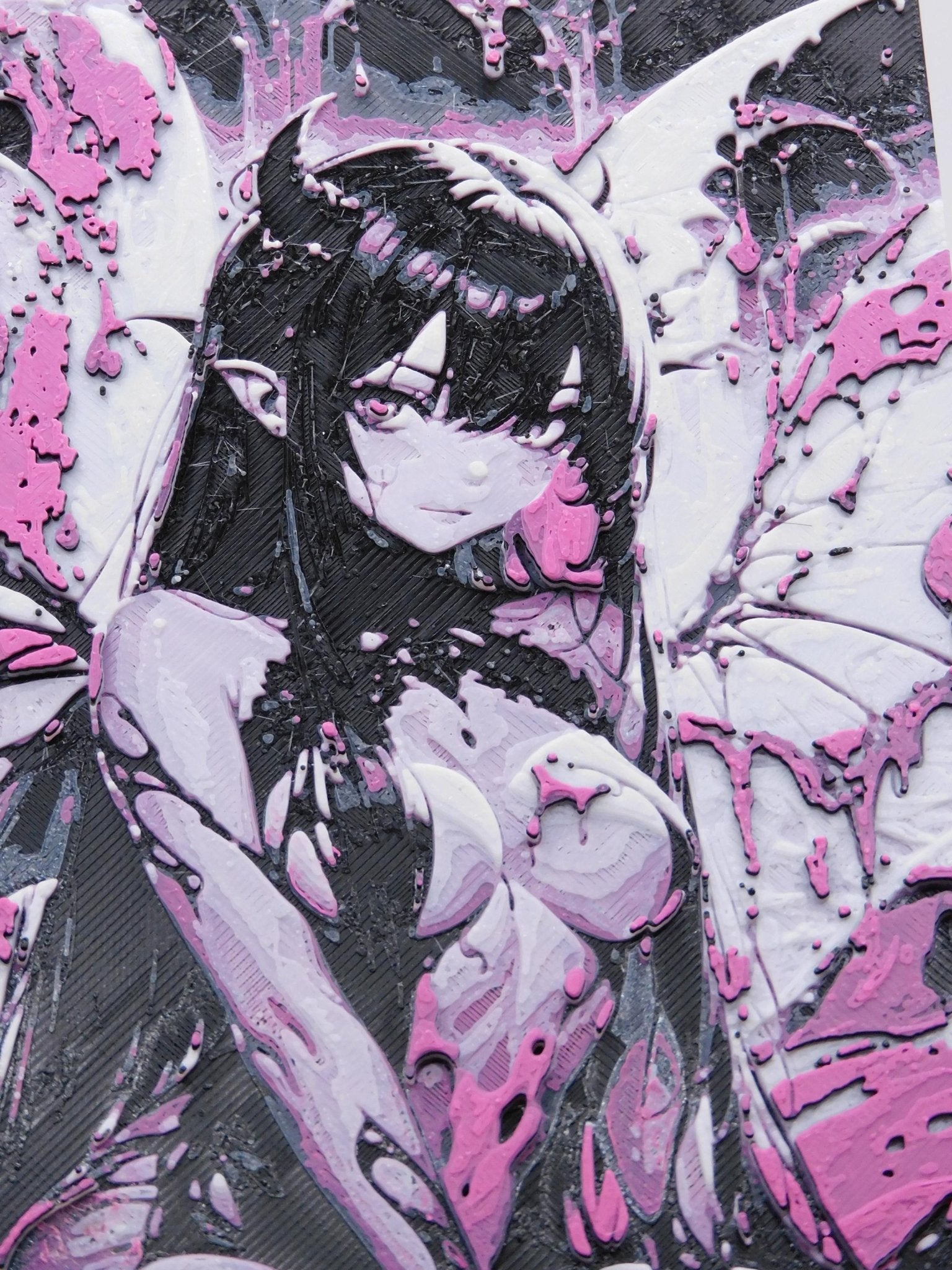 Dark Fairy Wall Art, 3D Printed Gothic Fantasy Decor - JM Designs