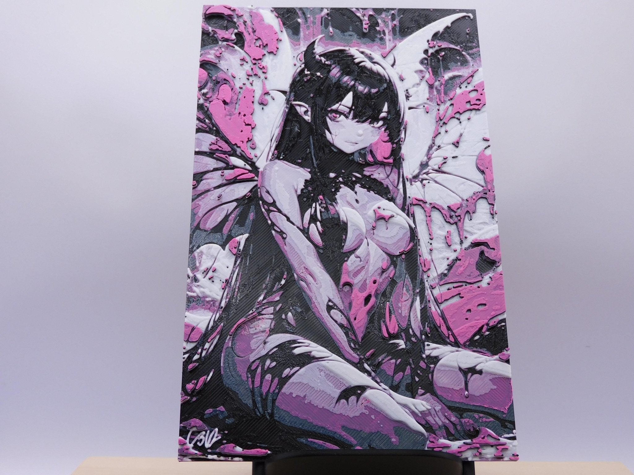 Dark Fairy Wall Art, 3D Printed Gothic Fantasy Decor - JM Designs