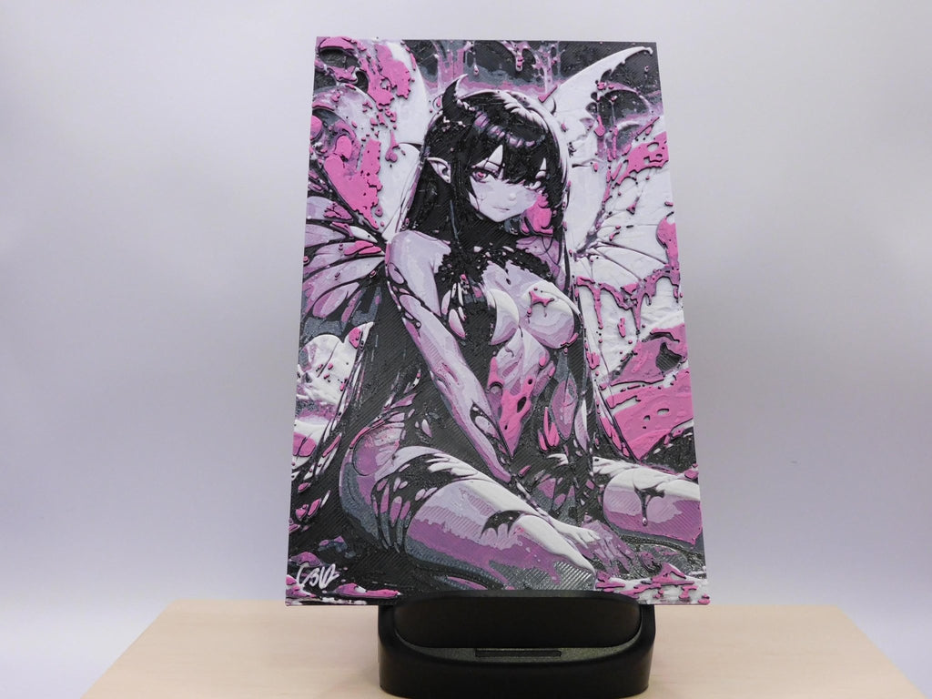 Dark Fairy Wall Art, 3D Printed Gothic Fantasy Decor - JM Designs