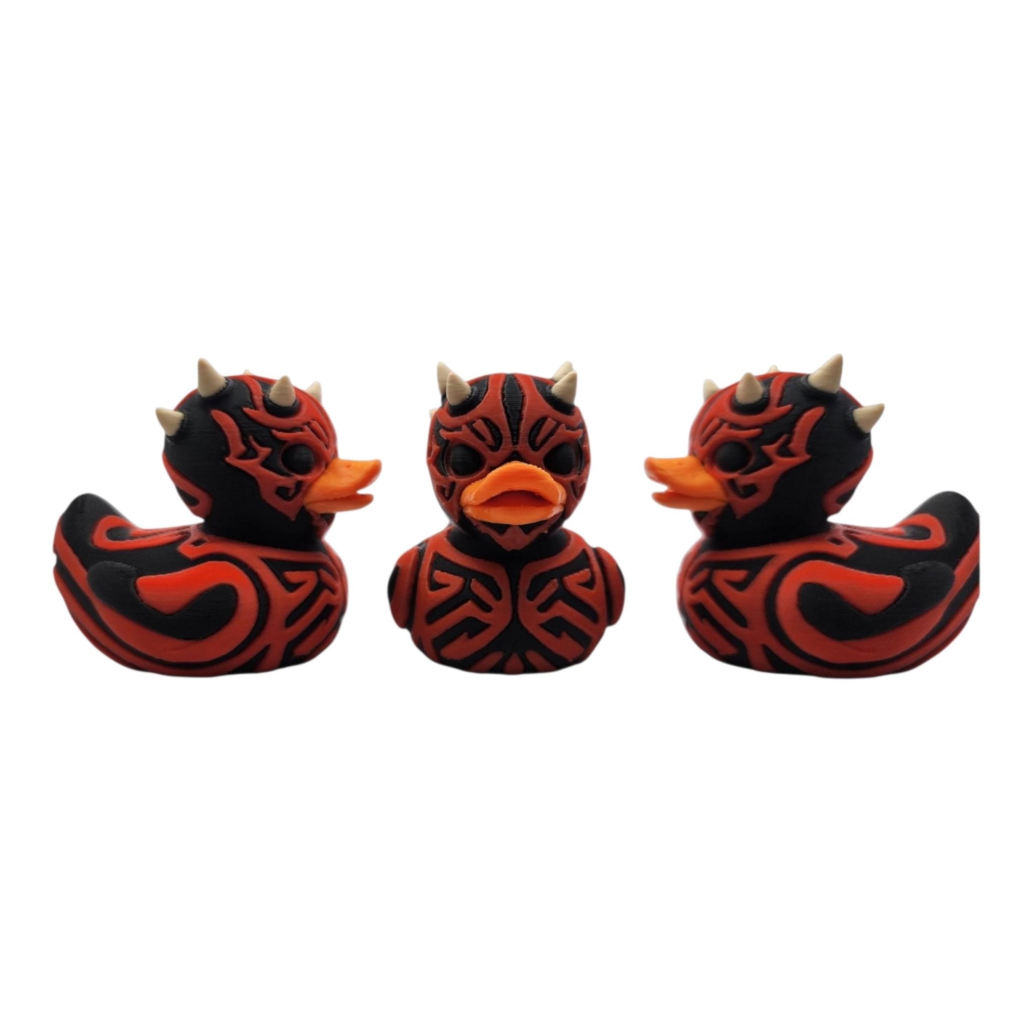 Darth Maul Inspired Duck Decoration Collectible Figure Star Wars Villain Character Sith Novelty Gift Geek Desk Sci Fi Fan - JM Designs