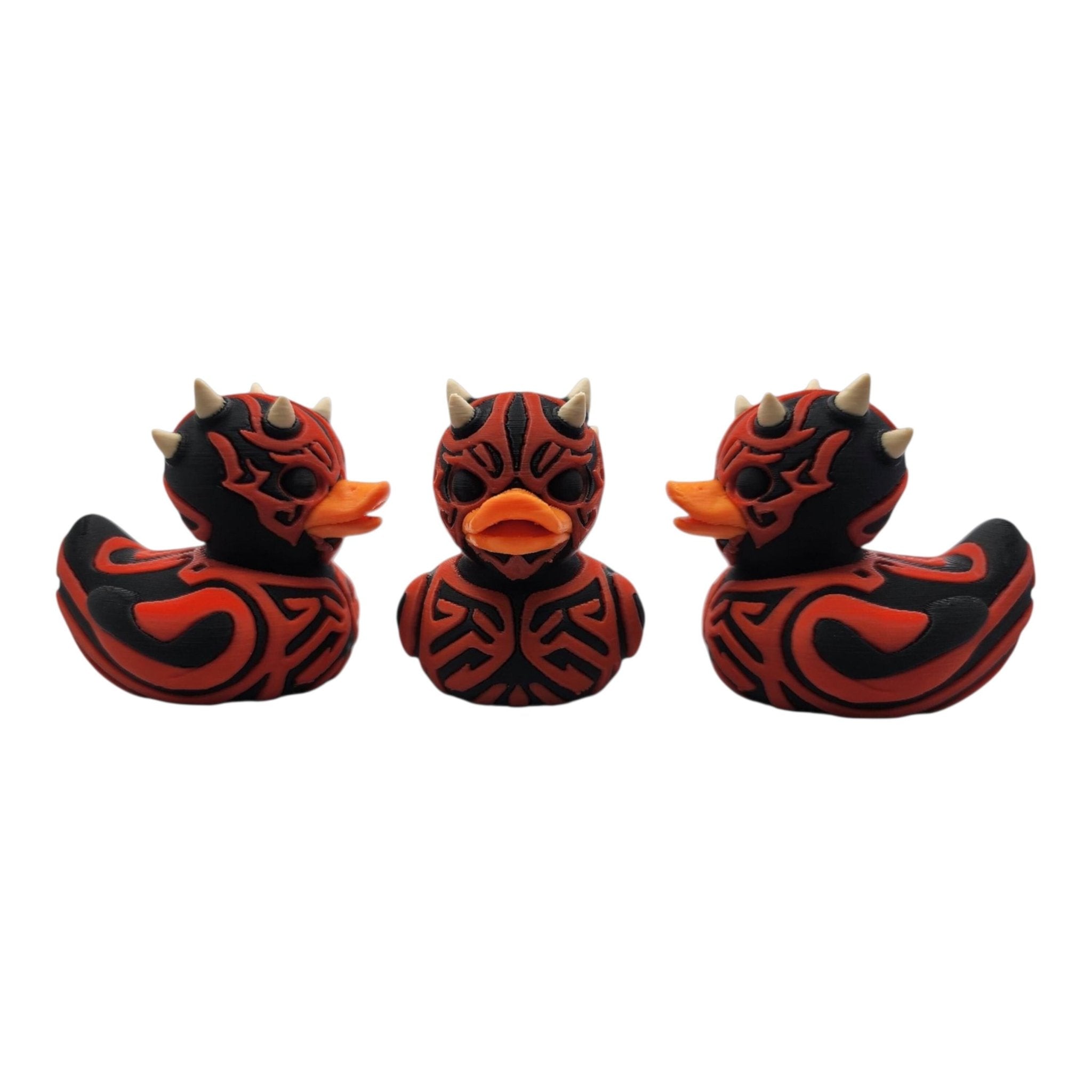 Darth Maul Inspired Duck Decoration Collectible Figure Star Wars Villain Character Sith Novelty Gift Geek Desk Sci Fi Fan - JM Designs