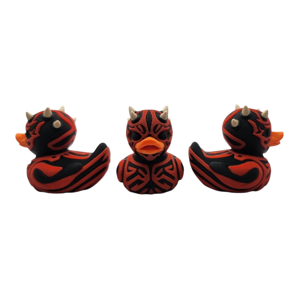 Darth Maul Inspired Duck Decoration Collectible Figure Star Wars Villain Character Sith Novelty Gift Geek Desk Sci Fi Fan - JM Designs