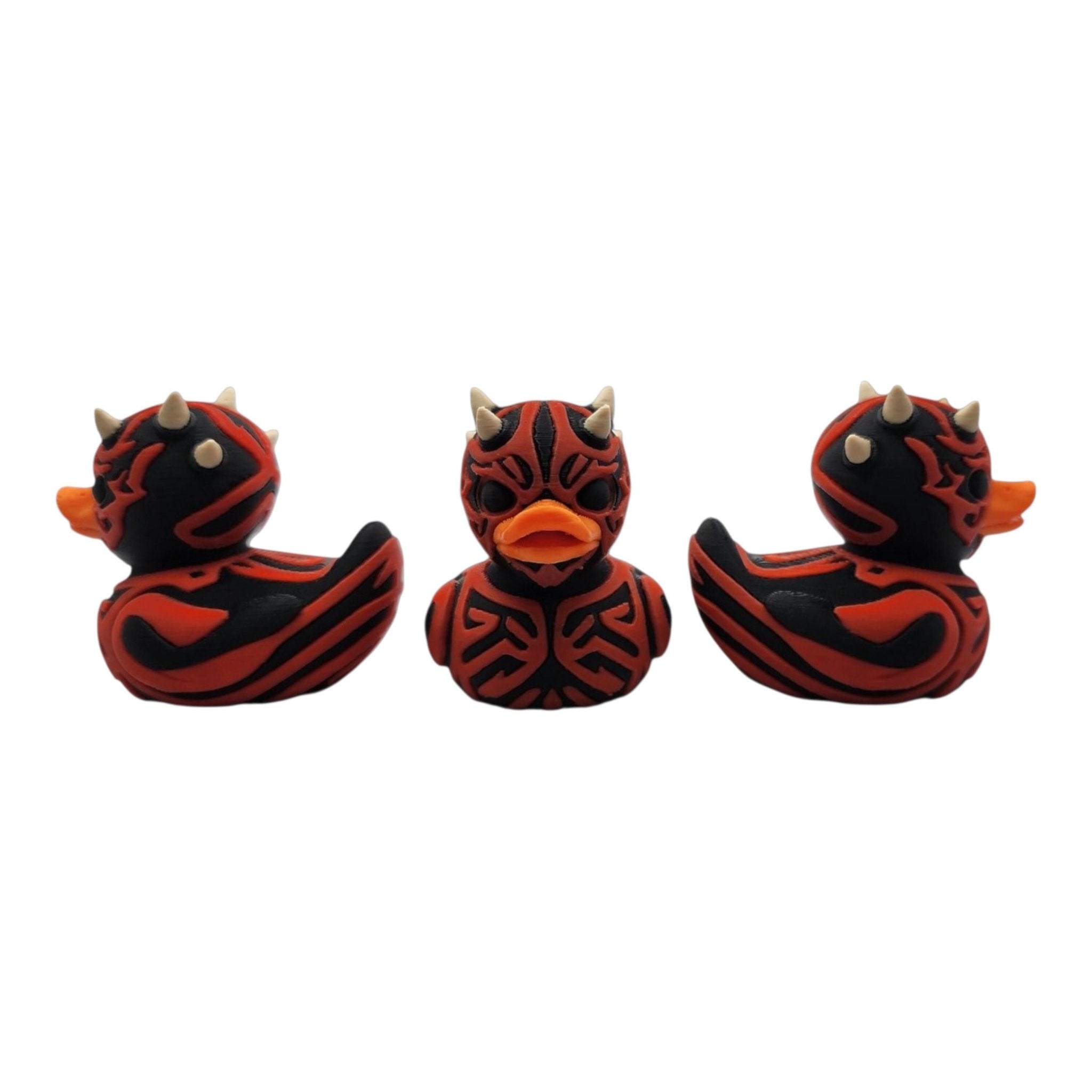 Darth Maul Inspired Duck Decoration Collectible Figure Star Wars Villain Character Sith Novelty Gift Geek Desk Sci Fi Fan - JM Designs