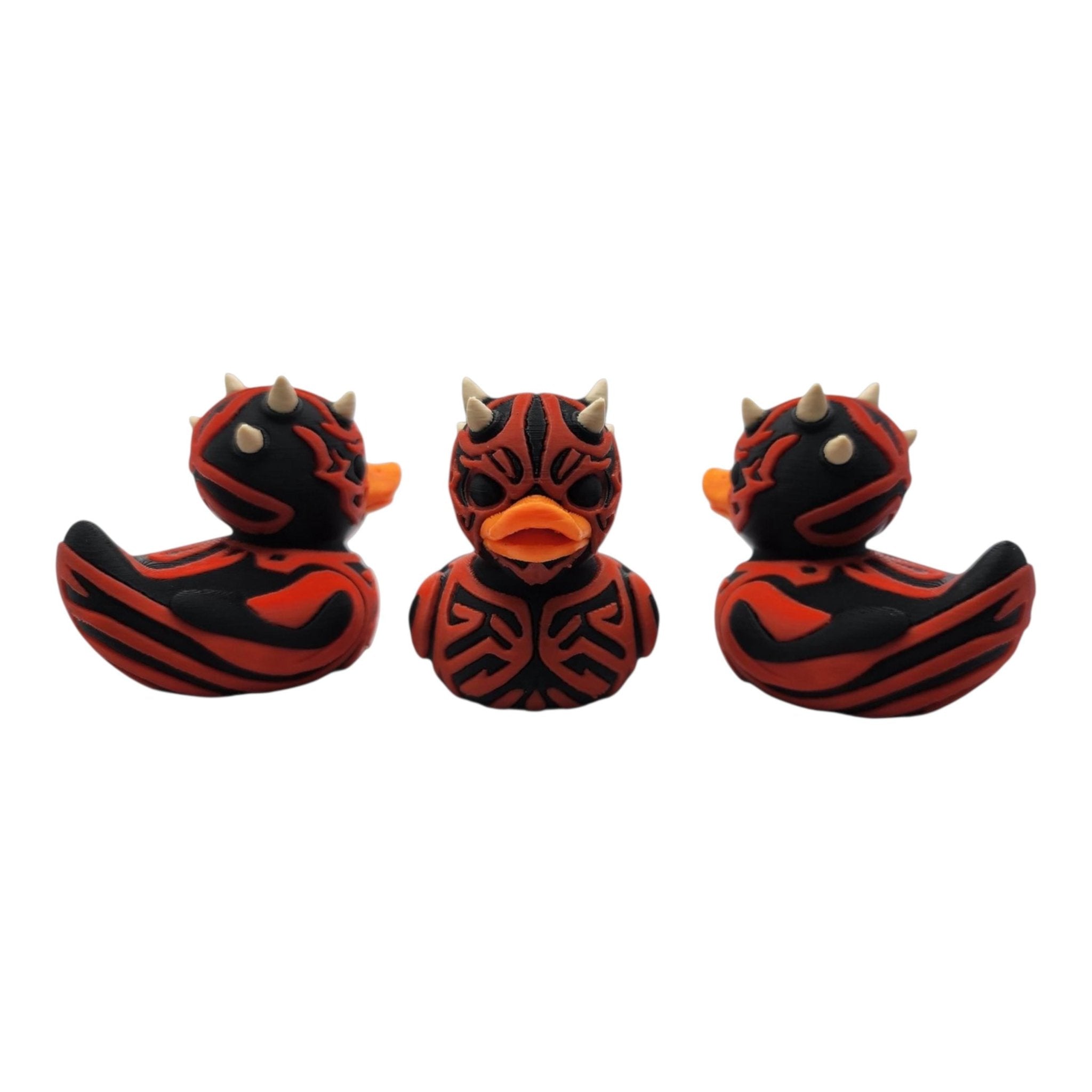 Darth Maul Inspired Duck Decoration Collectible Figure Star Wars Villain Character Sith Novelty Gift Geek Desk Sci Fi Fan - JM Designs