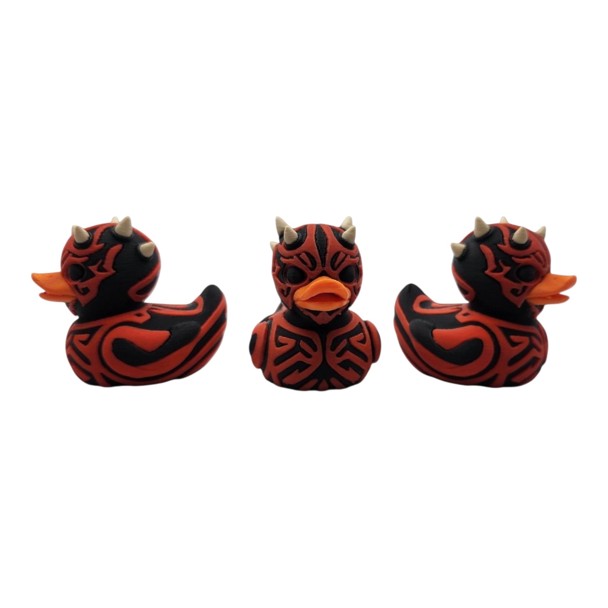 Darth Maul Inspired Duck Decoration Collectible Figure Star Wars Villain Character Sith Novelty Gift Geek Desk Sci Fi Fan - JM Designs