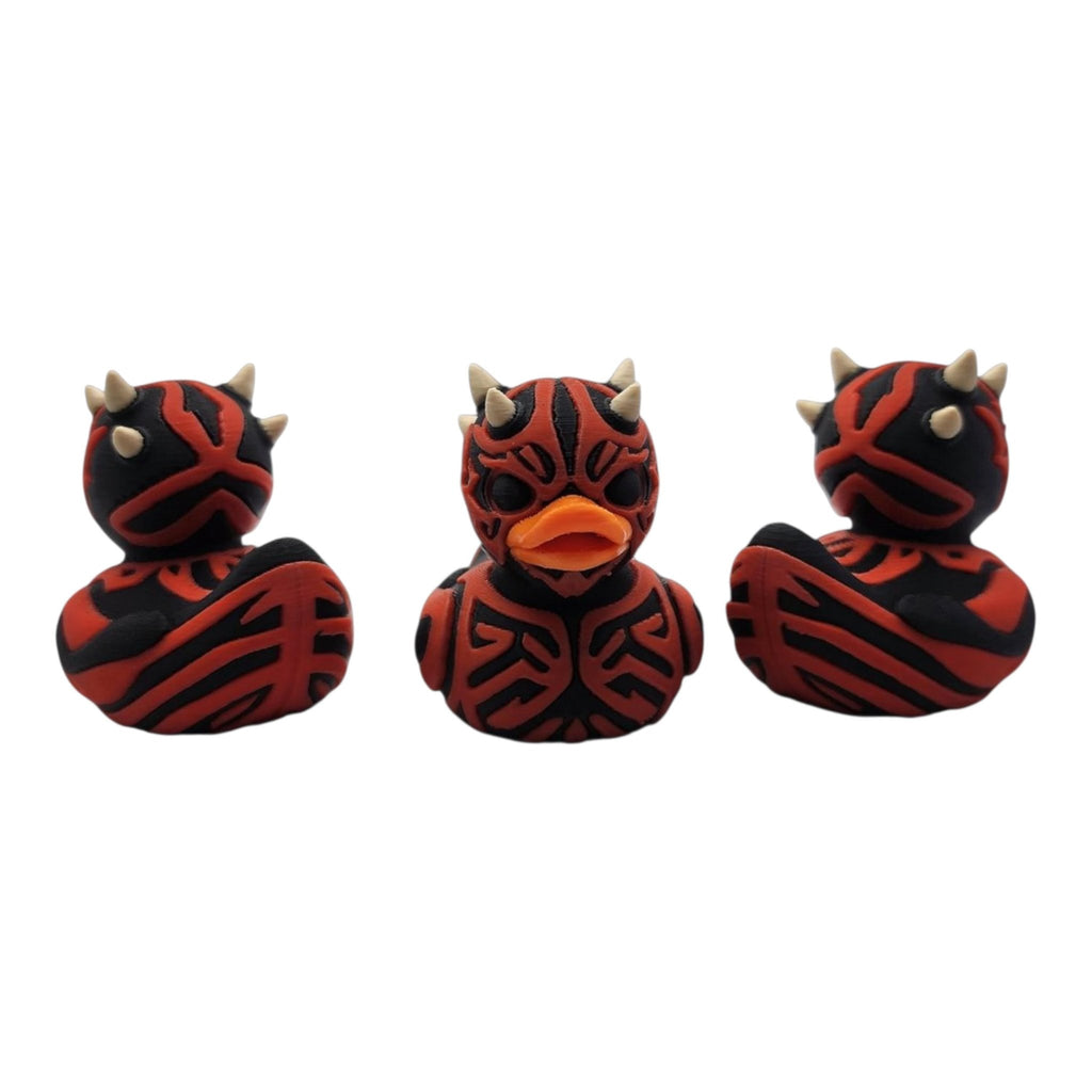 Darth Maul Inspired Duck Decoration Collectible Figure Star Wars Villain Character Sith Novelty Gift Geek Desk Sci Fi Fan - JM Designs