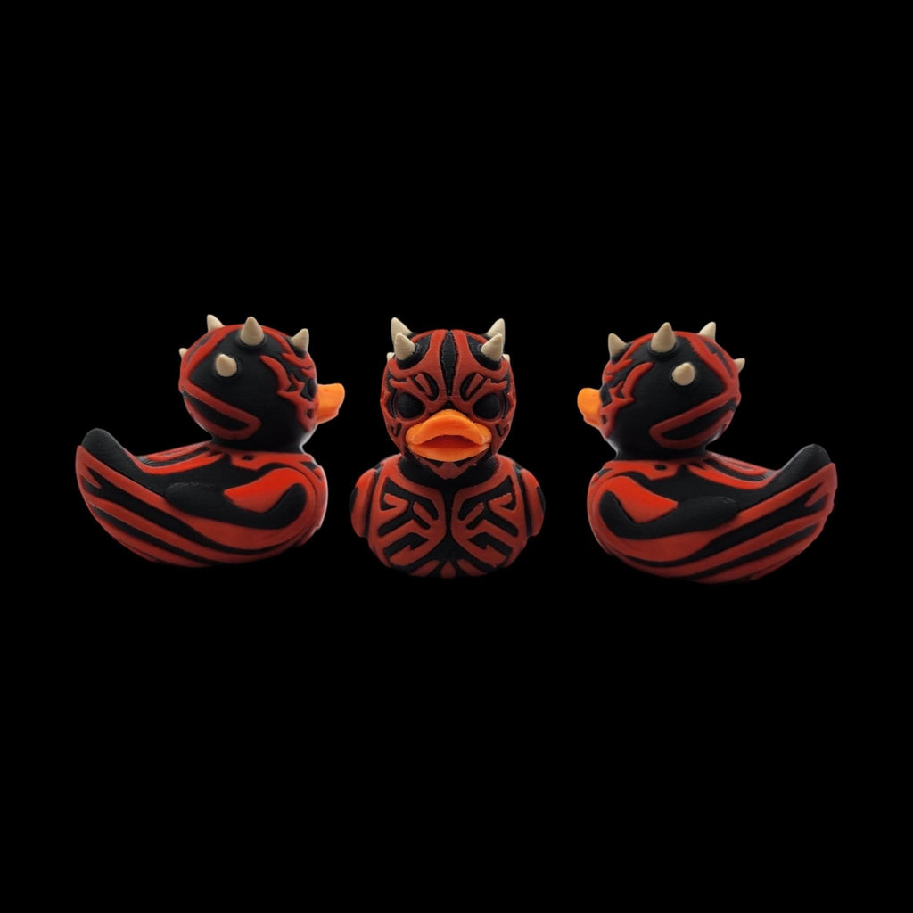 Darth Maul Inspired Duck Decoration Collectible Figure Star Wars Villain Character Sith Novelty Gift Geek Desk Sci Fi Fan - JM Designs