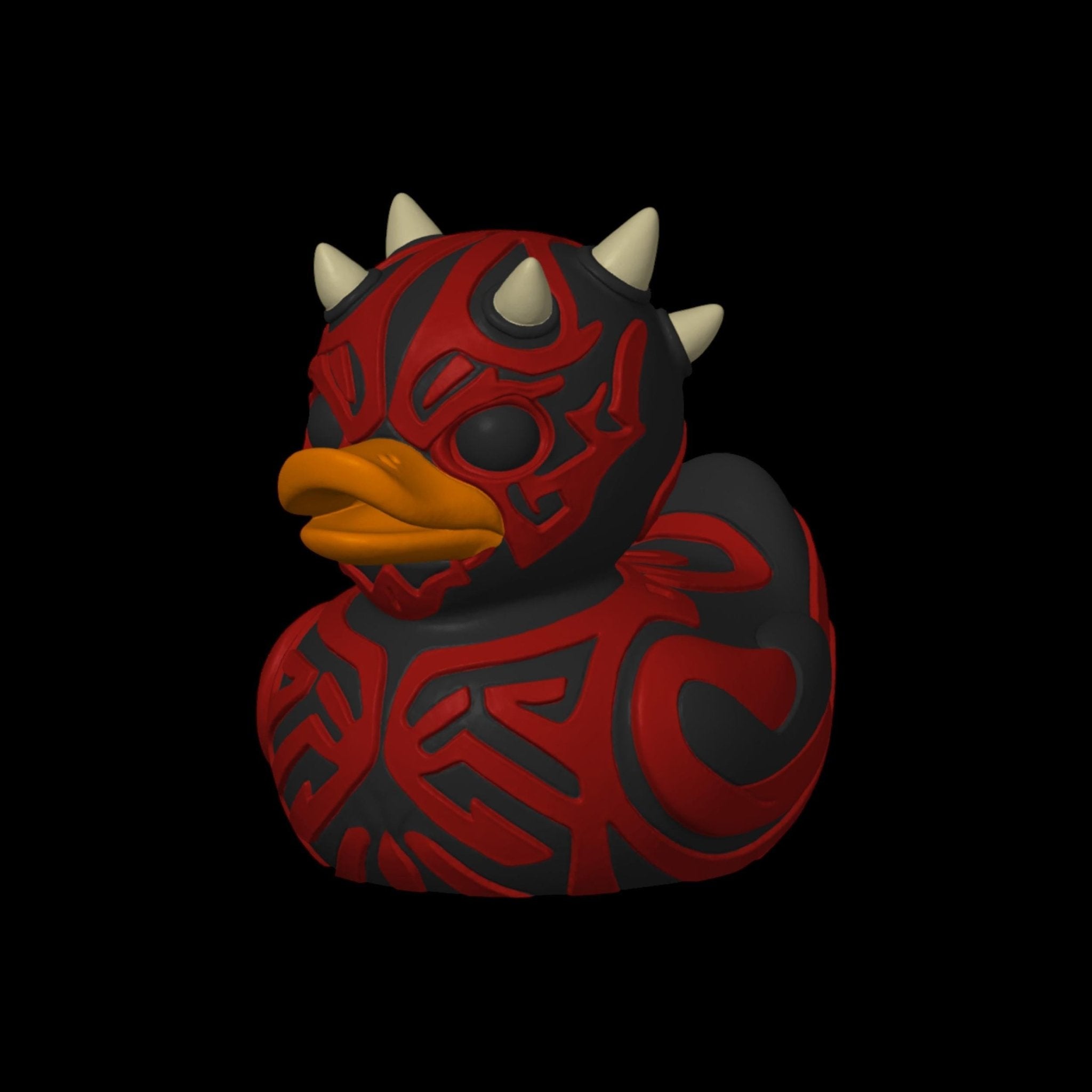 Darth Maul Inspired Duck Decoration Collectible Figure Star Wars Villain Character Sith Novelty Gift Geek Desk Sci Fi Fan - JM Designs