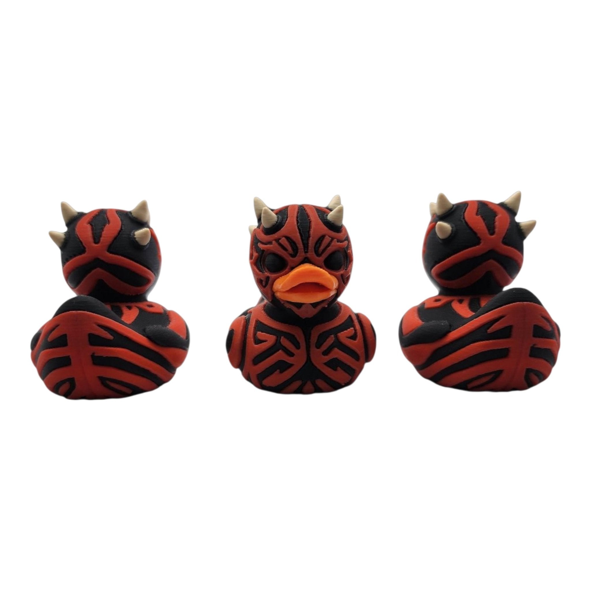 Darth Maul Inspired Duck Decoration Collectible Figure Star Wars Villain Character Sith Novelty Gift Geek Desk Sci Fi Fan - JM Designs