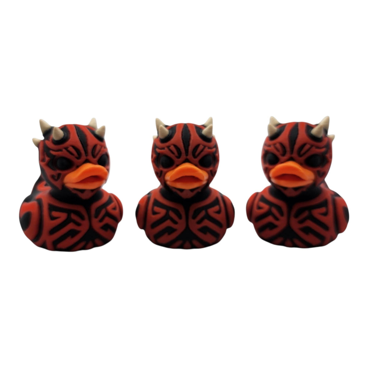 Darth Maul-inspired 3D printed red and black duck - view 6