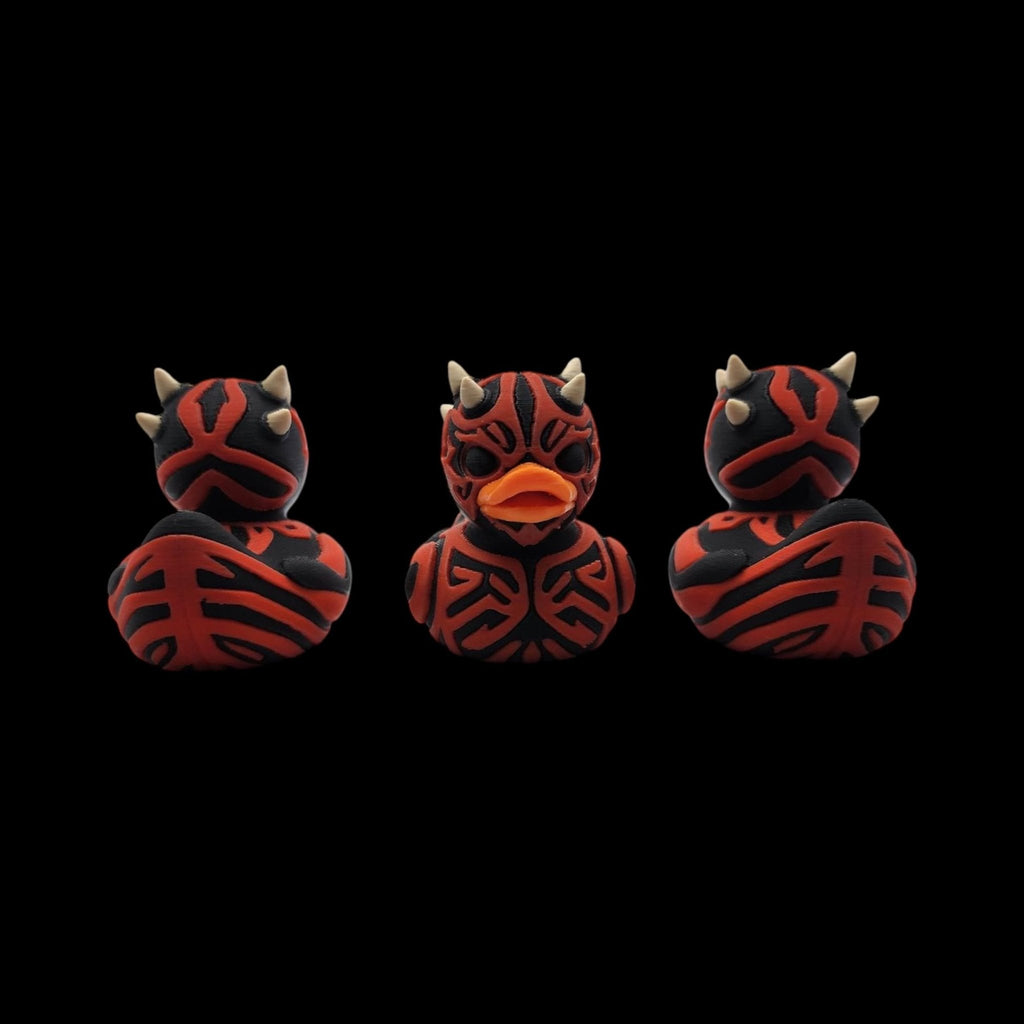 Darth Maul Inspired Duck Decoration Collectible Figure Star Wars Villain Character Sith Novelty Gift Geek Desk Sci Fi Fan - JM Designs