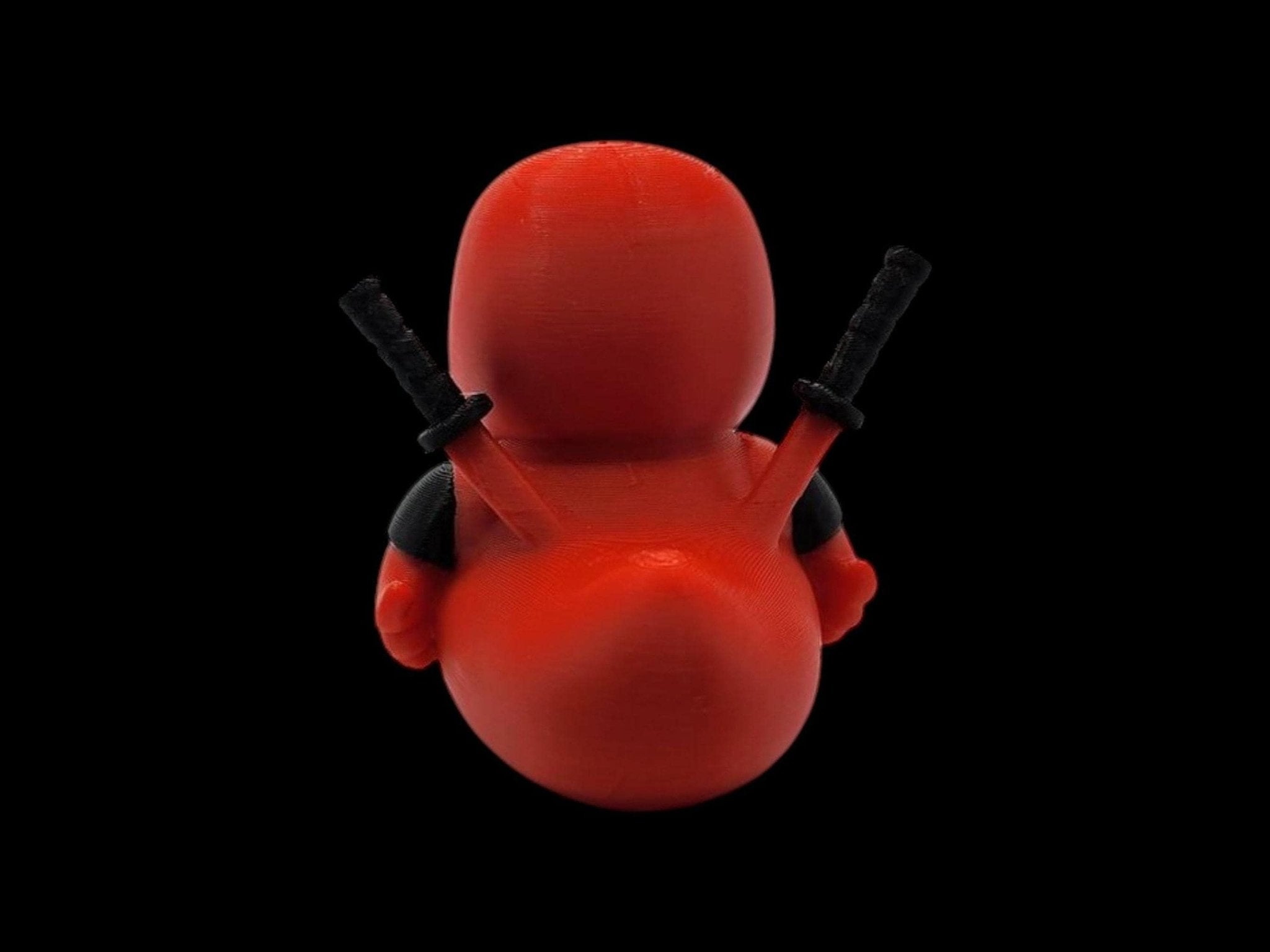 Deadpool Inspired Duck Superhero Figurine for Desk Decor and Display Shelf - JM Designs