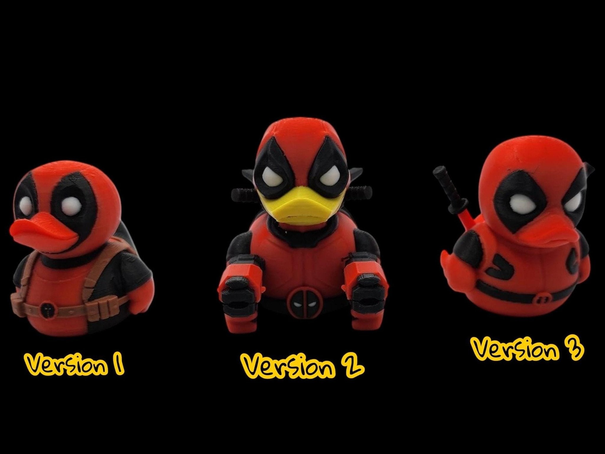 Deadpool Inspired Duck Superhero Figurine for Desk Decor and Display Shelf - JM Designs