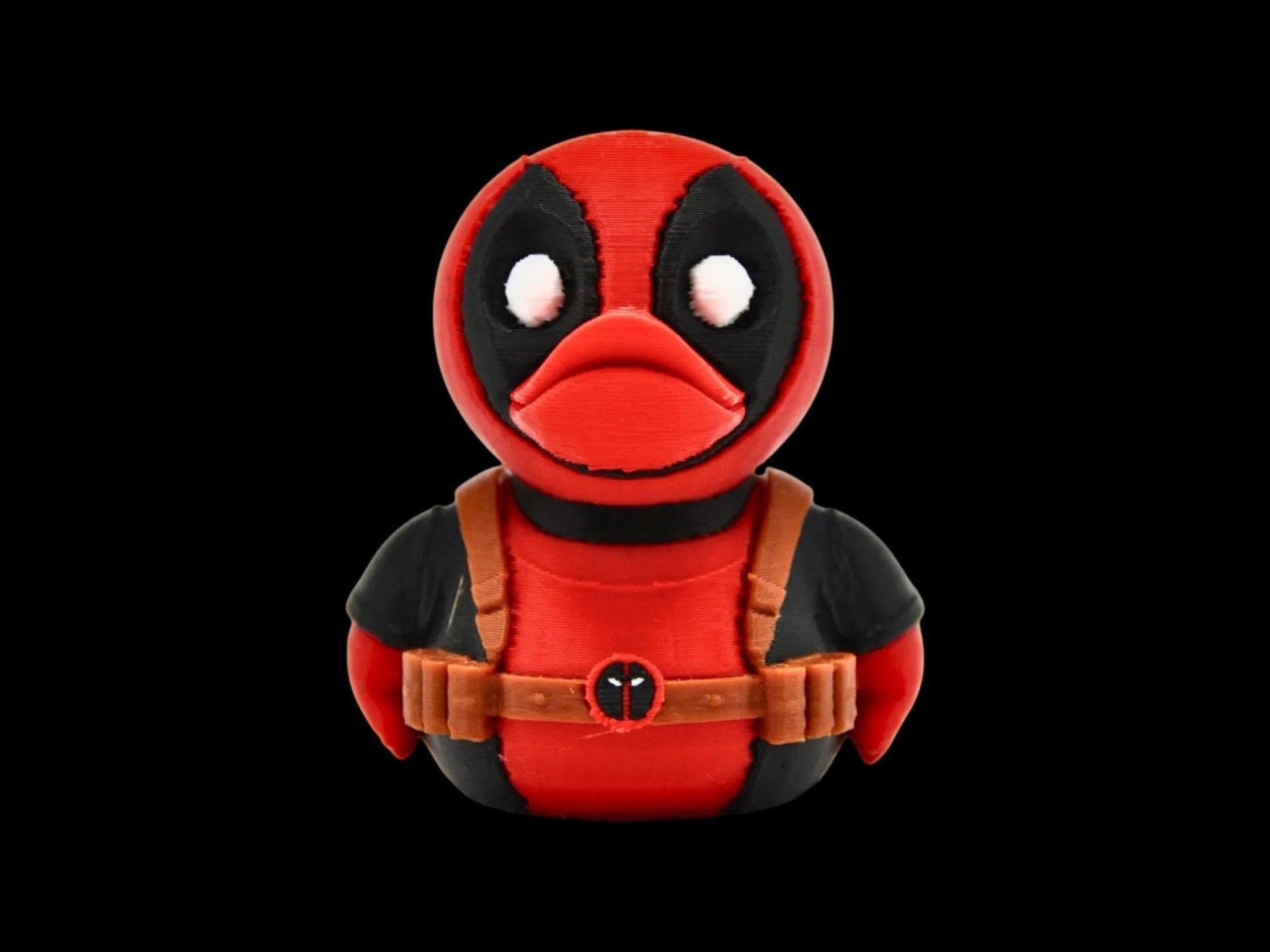 Deadpool Inspired Duck Superhero Figurine for Desk Decor and Display Shelf - JM Designs