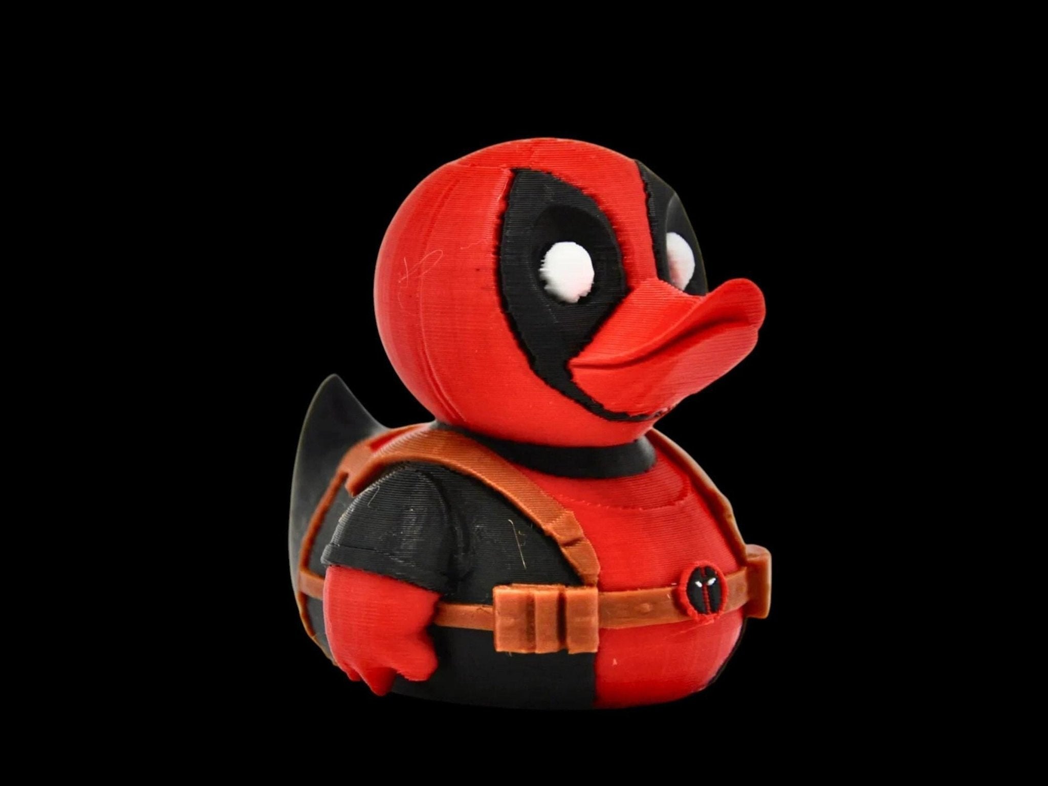 Deadpool Inspired Duck Superhero Figurine for Desk Decor and Display Shelf - JM Designs