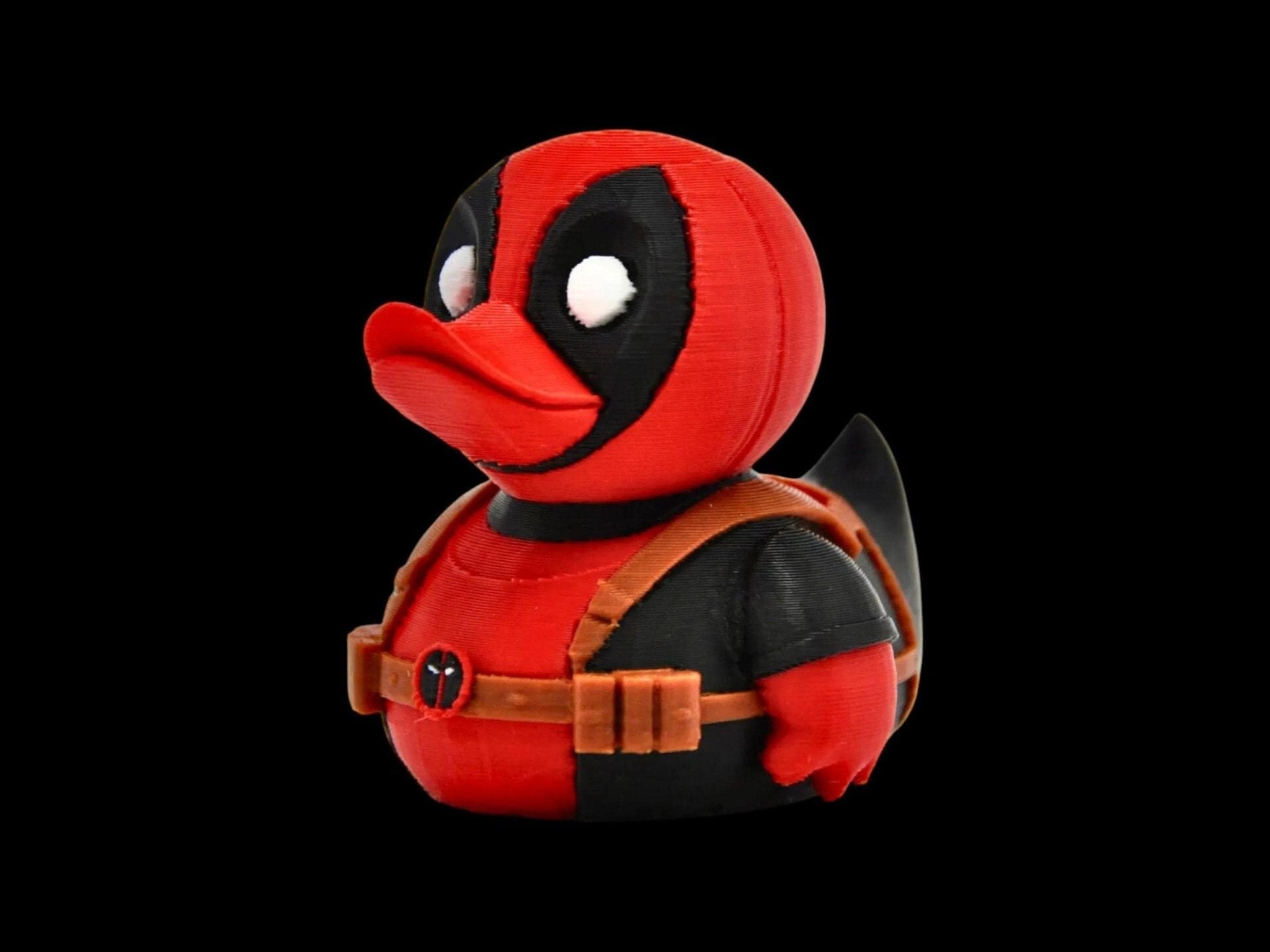 Deadpool Inspired Duck Superhero Figurine for Desk Decor and Display Shelf - JM Designs
