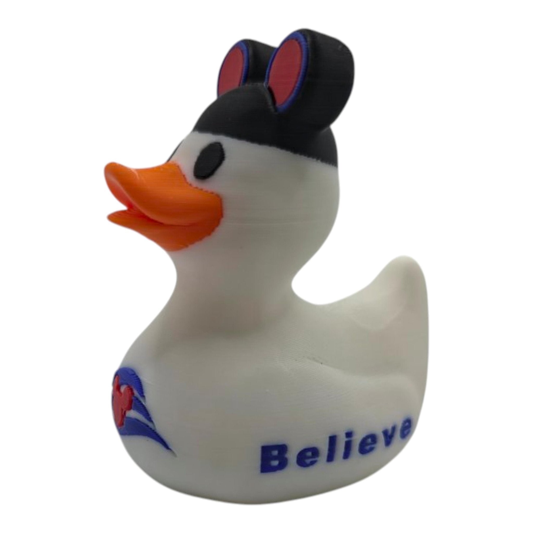 Disney Inspired Cruise Ducks White & Black, Collectible Cabin Decoration, Mickey Ears, Custom Ship Name - JM Designs