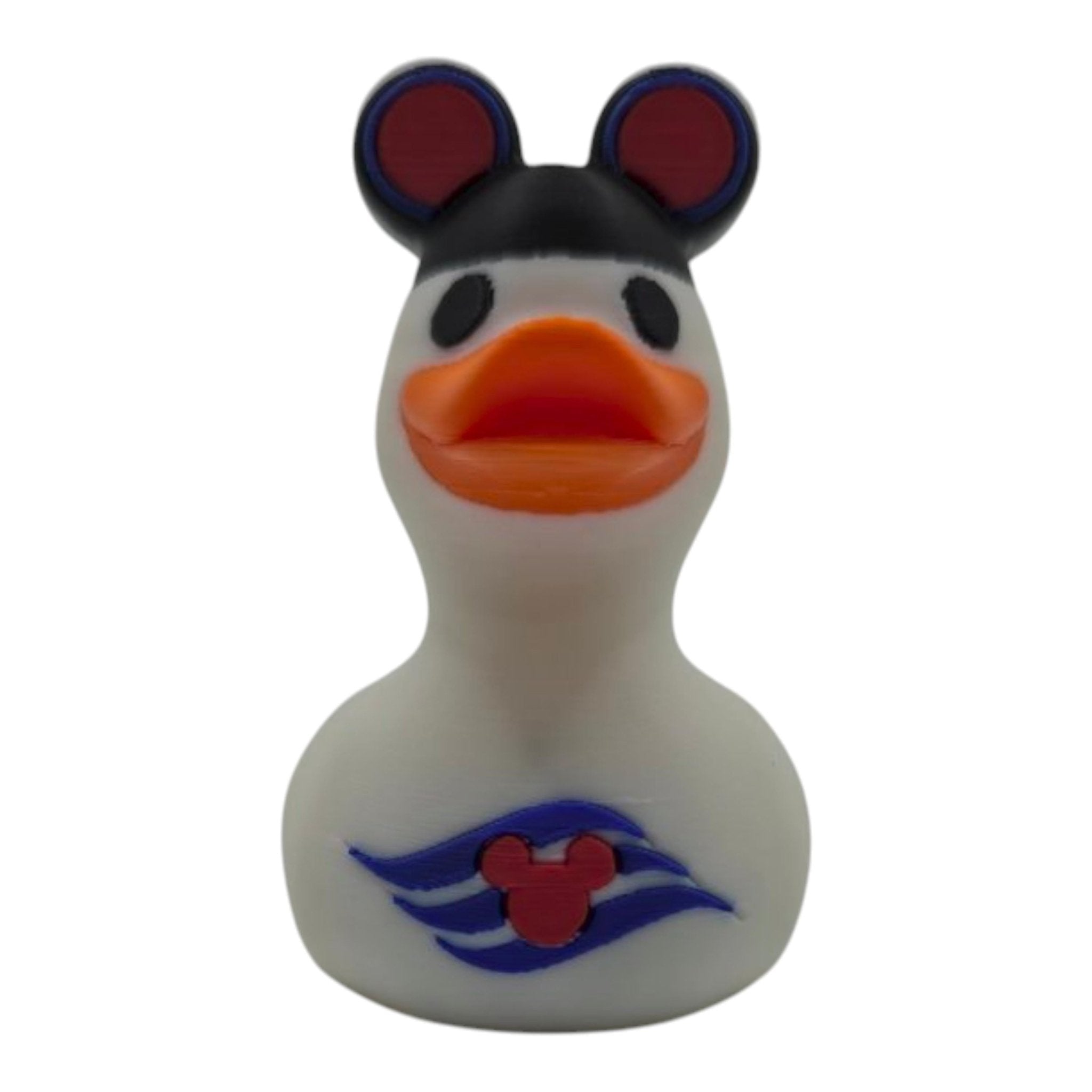 Disney Inspired Cruise Ducks White & Black, Collectible Cabin Decoration, Mickey Ears, Custom Ship Name - JM Designs