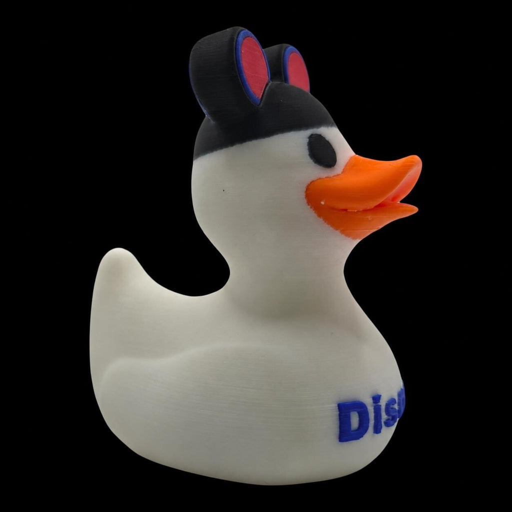 Disney Inspired Cruise Ducks White & Black, Collectible Cabin Decoration, Mickey Ears, Custom Ship Name - JM Designs