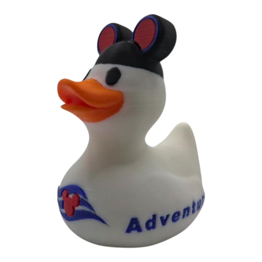 Disney Inspired Cruise Ducks White & Black, Collectible Cabin Decoration, Mickey Ears, Custom Ship Name - JM Designs