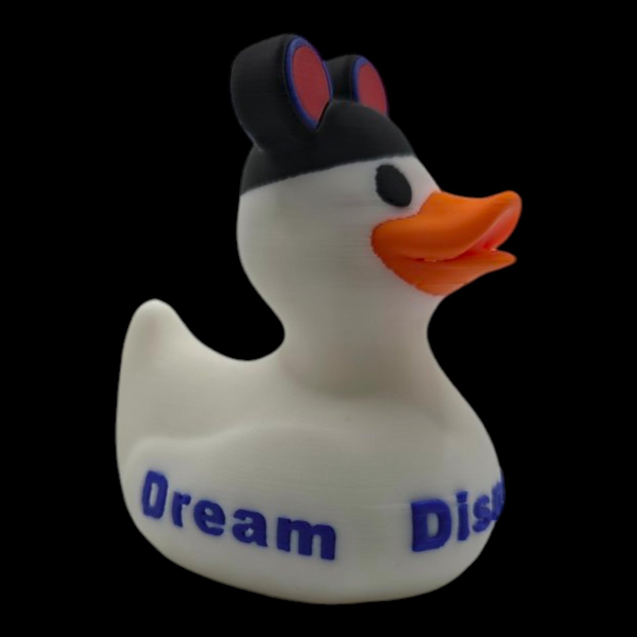 Disney Inspired Cruise Ducks White & Black, Collectible Cabin Decoration, Mickey Ears, Custom Ship Name - JM Designs