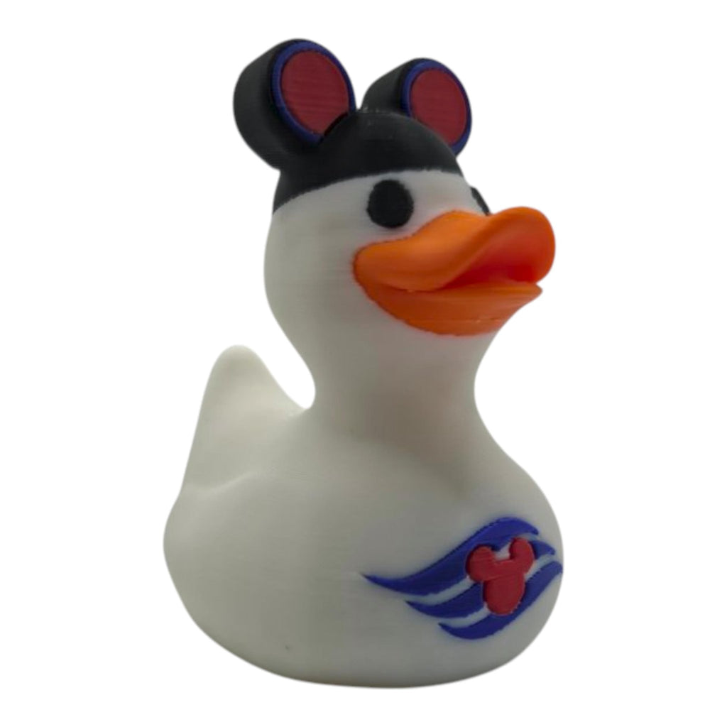 Disney Inspired Cruise Ducks White & Black, Collectible Cabin Decoration, Mickey Ears, Custom Ship Name - JM Designs