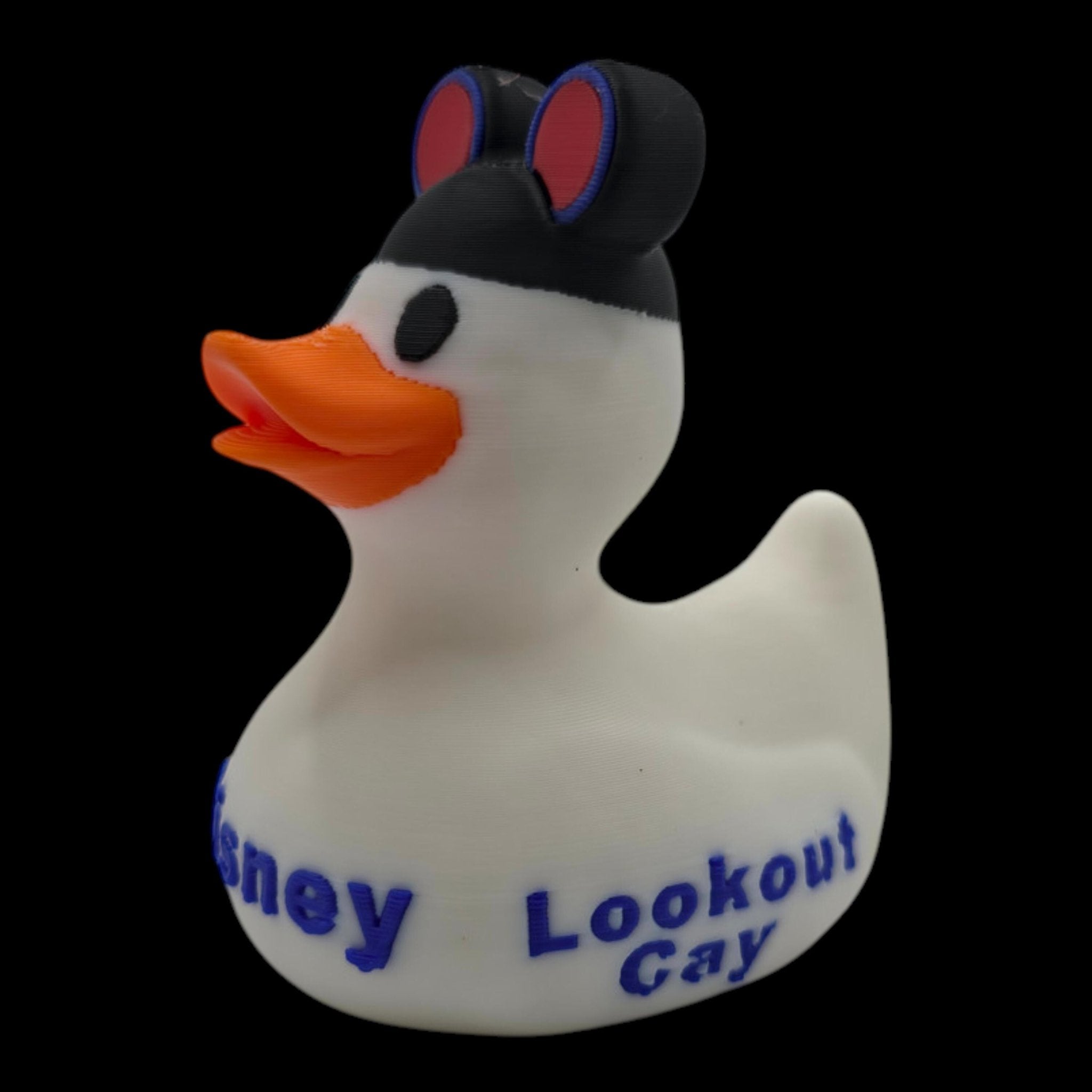 Disney Inspired Cruise Ducks White & Black, Collectible Cabin Decoration, Mickey Ears, Custom Ship Name - JM Designs