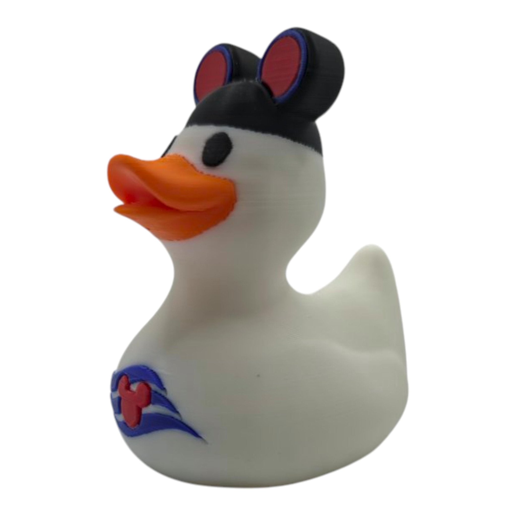 Disney Inspired Cruise Ducks White & Black, Collectible Cabin Decoration, Mickey Ears, Custom Ship Name - JM Designs